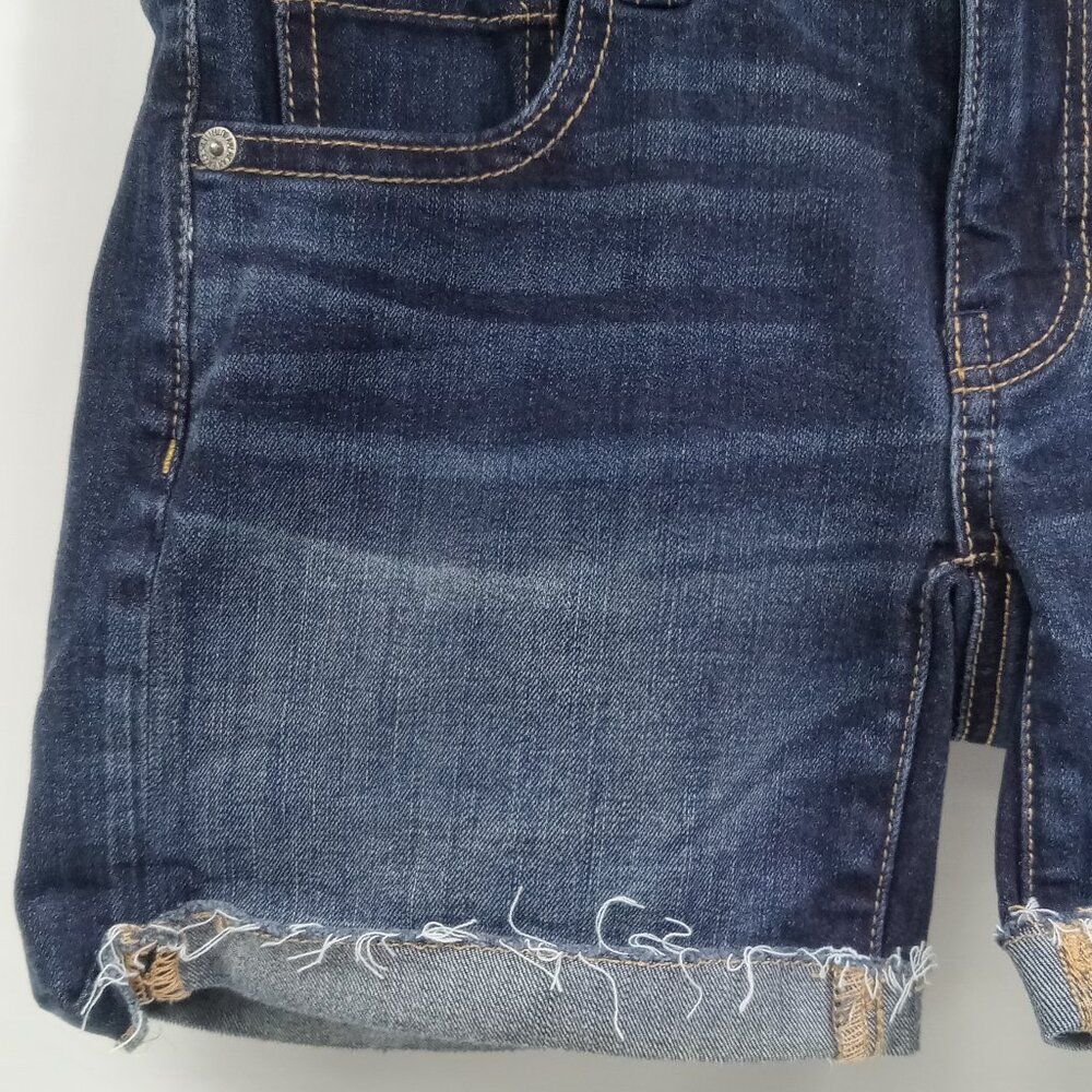 American Eagle AEO Denim Midi Super Stretch Denim Shorts Size 0 - Picture 3 of 9